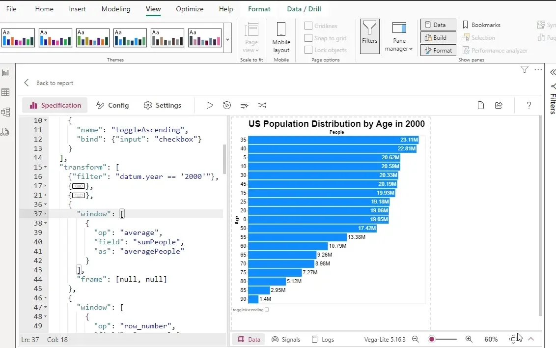 Aggregate Bar Chart with Cross-Filtering and Sorting